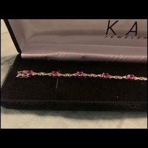 Pink sapphire bracelet